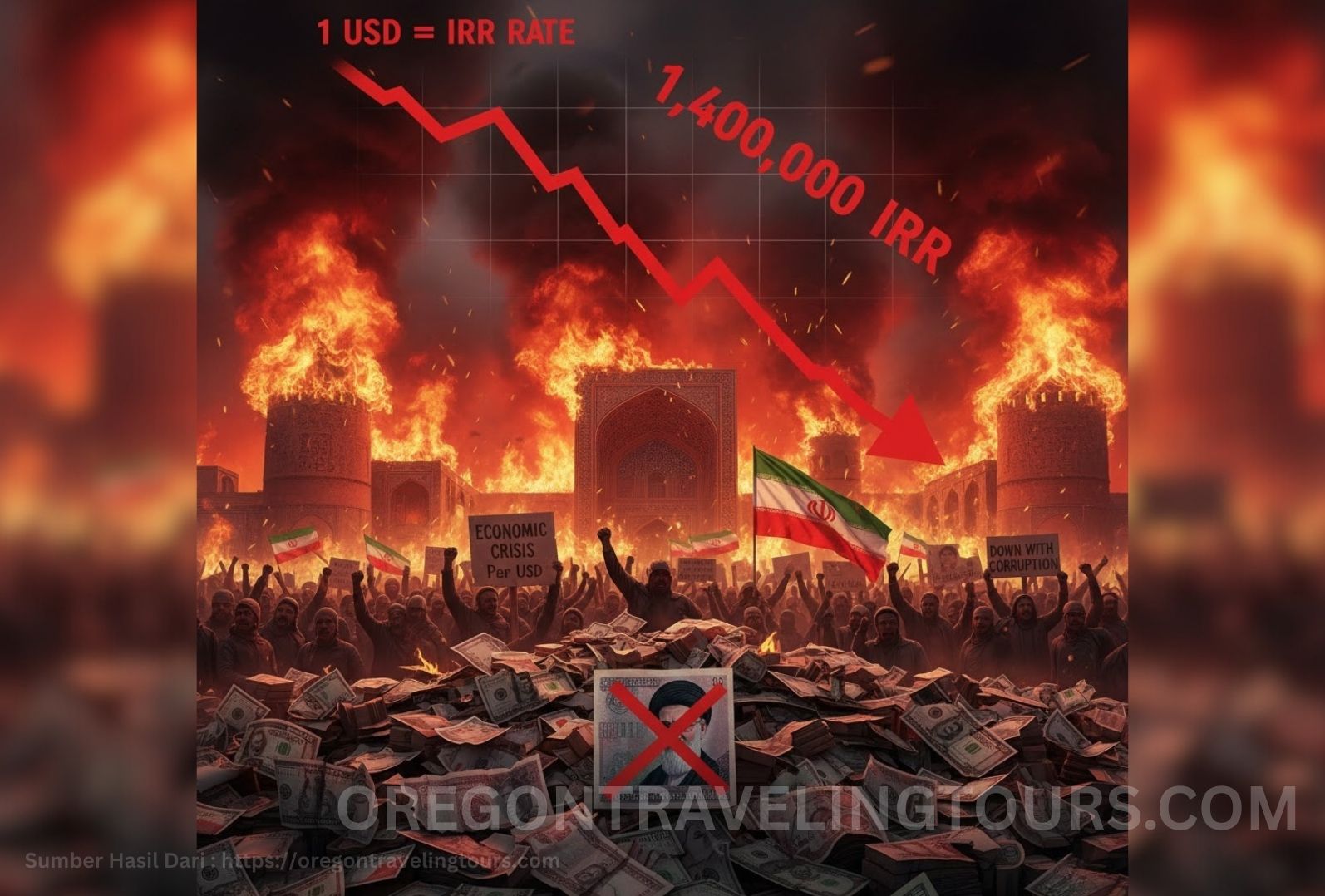 Fakta Di Balik Krisis Iran, Mata Uang Rial Anjlok Parah