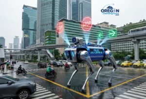 Robot Anjing Pengatur Lalu Lintas Mulai Diuji Coba