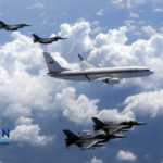 HUT TNI AU, Pesawat Kepresidenan Prabowo Dikawal Empat F-16 dan Dua T-50 Golden Eagle